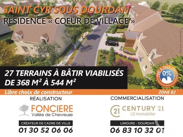 terrain à vendre - 380.0 m2 - ST CYR SOUS DOURDAN - 91 - ILE-DE-FRANCE - Century 21 Ld Immobilier